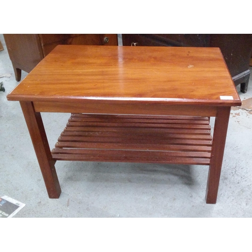 713 - A Coffee Table with Lower Shelf . 98cm H x 78cm W x 29cm D.