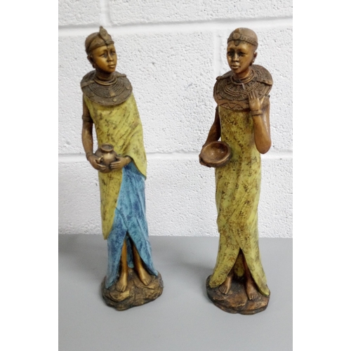 780 - A Pair of African Tribes Women Figures by Soul Journeys.