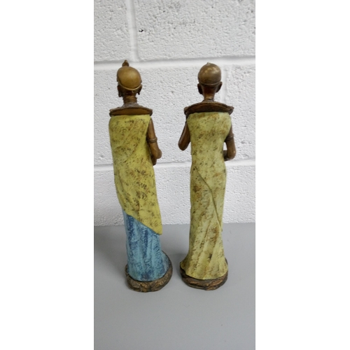 780 - A Pair of African Tribes Women Figures by Soul Journeys.