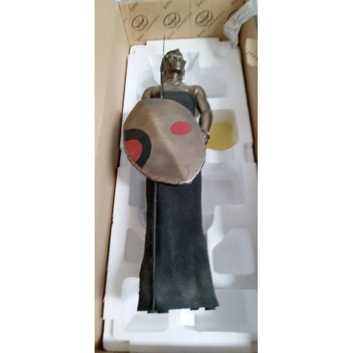 782 - A Soul Journey Maasi Warrior with Shield in Original Box. 53cm H.