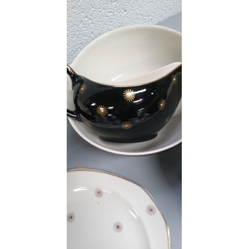 264 - Alfred Meakin Midnight Star Crockery including:- 6 Soup Bowls, 2 Serving Dishes, 3 Side Plates, 6 Sa... 