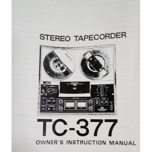 310 - A Sony Tapecorder TC-377 with Instructions.