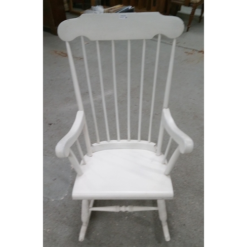 727 - A White Painted Rocking Chair.