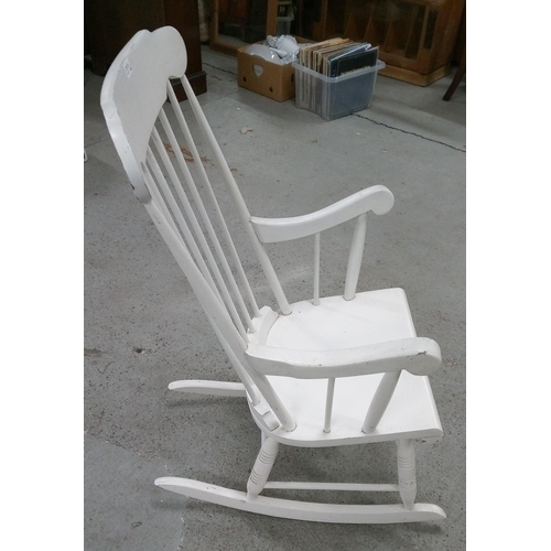 727 - A White Painted Rocking Chair.