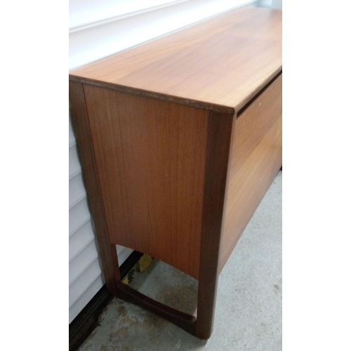 722 - Mid Century Record Cabinet. 71cm H x 108cm W x 38cm D.