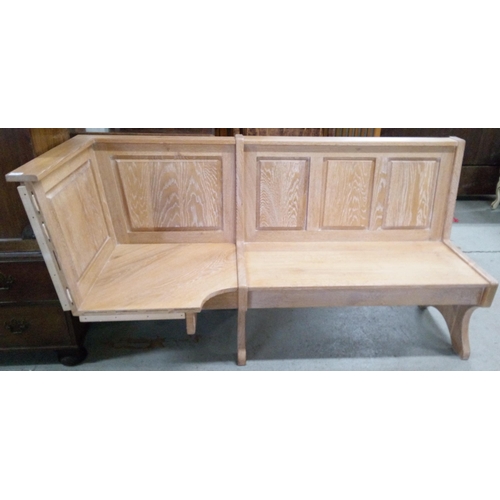 737 - A Corner Bench Seat missing one end. 98cm H x 198cm W x 95cm D.