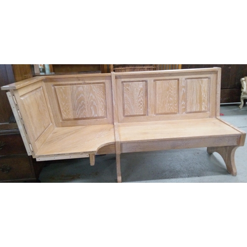 737 - A Corner Bench Seat missing one end. 98cm H x 198cm W x 95cm D.