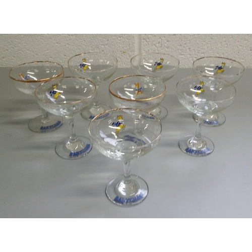 366 - 8 Vintage Babycham Glasses.