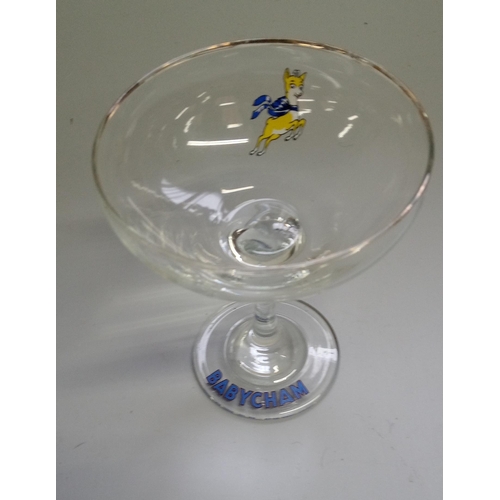 366 - 8 Vintage Babycham Glasses.