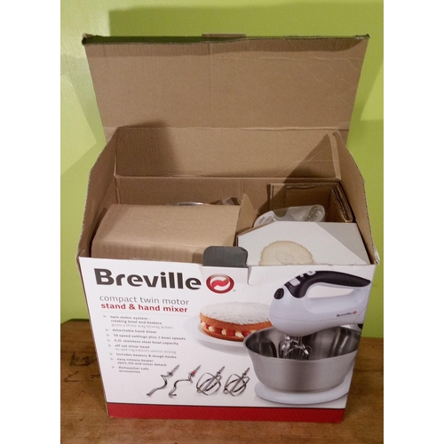 621 - A Breville Compact Twin Motor Stand and Hand Mixer in Original Packaging.