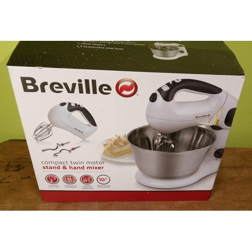 621 - A Breville Compact Twin Motor Stand and Hand Mixer in Original Packaging.