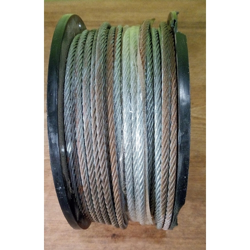 80 - A Full Reel of Twisted Wire Rope.