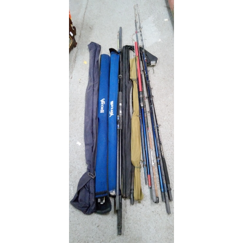 622 - A Selection of Sea Fishing Rods, Beach Casters and Boat Rods.