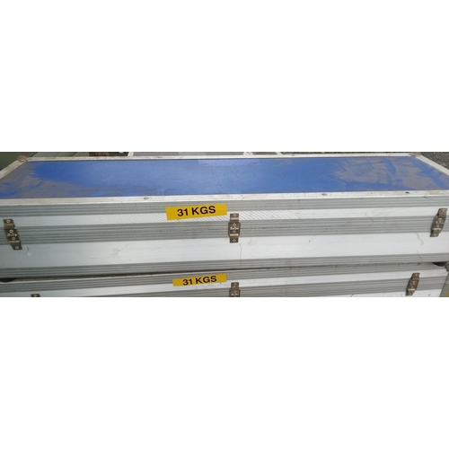 141 - A Blue Flight Case 124cm x 31cm.