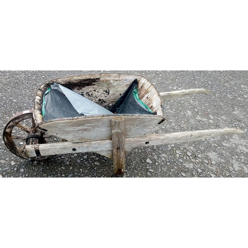 169 - Old Wooden Wheel Barrow In Need of Attention.