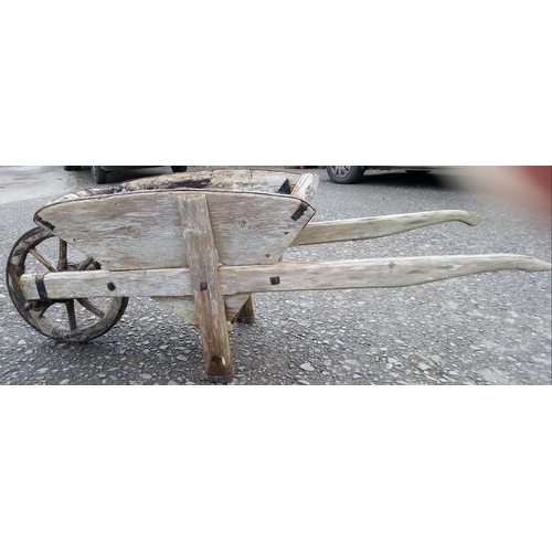 169 - Old Wooden Wheel Barrow In Need of Attention.