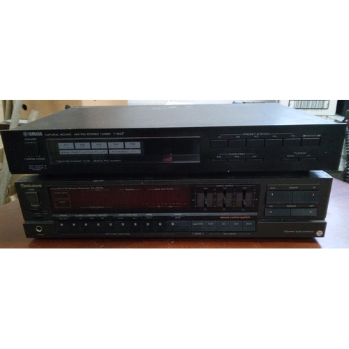 348 - A Yamaha T500 Tuner and Technics Stereo Receiver.