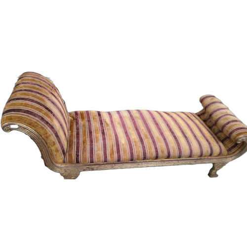 751 - A Chaise Long with Gilt Frame. In need of repair to one end.