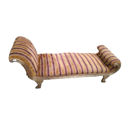 751 - A Chaise Long with Gilt Frame. In need of repair to one end.