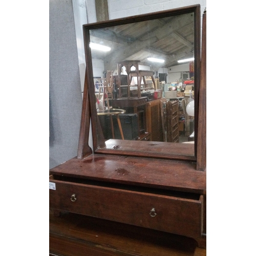 761 - A Mahogany Dressing Table Mirror with Drawer.