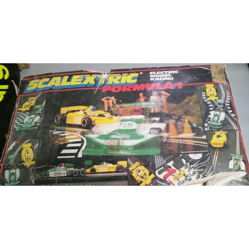 1214 - Scaletrix Set, Track, Cars and Mug.