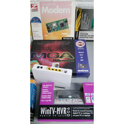 39 - A Box of Computer Bits, Modems, Leads, TV Tuners and much more..