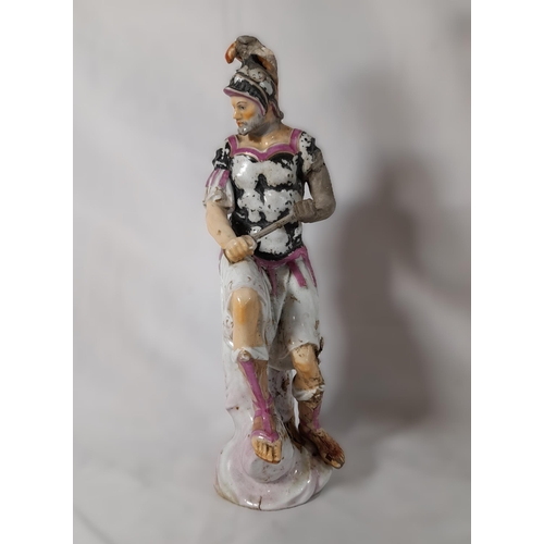 151 - A LARGE CONTINENTAL CREAM GLAZED GROUP FIGURE, A PAINTED BISCUIT PORCELAIN GROUP FIGURE, along with ... 