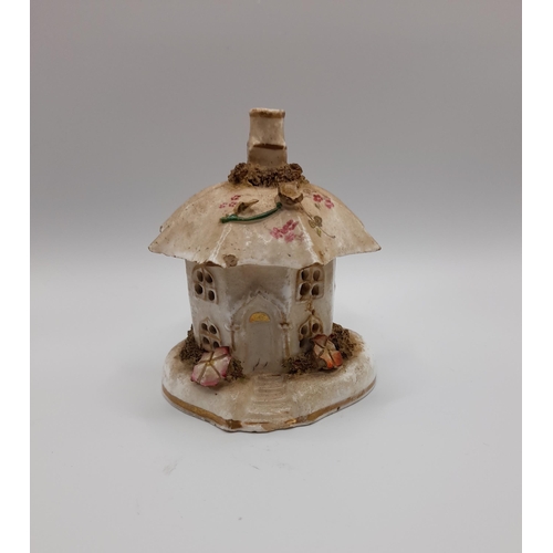 153 - A GROUP OF 19TH CENTURY STAFFORDSHIRE WARES, including a large cottage form pastel burner, toby jug,... 