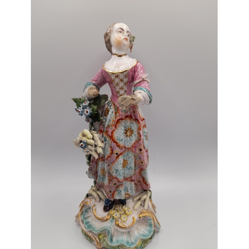 156 - A GROUP OF THIRTEEN LATE 18TH / EARLY 19TH CENTURY PORCELAIN FIGURES, including two figures with red... 