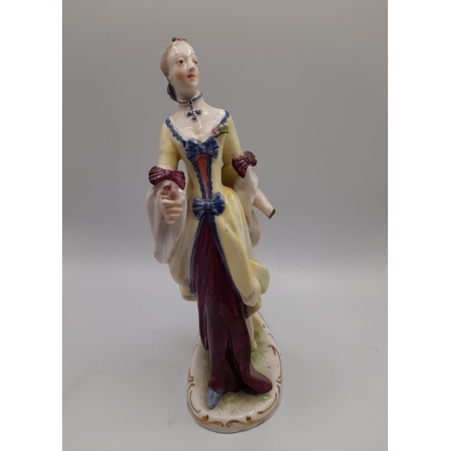 156 - A GROUP OF THIRTEEN LATE 18TH / EARLY 19TH CENTURY PORCELAIN FIGURES, including two figures with red... 