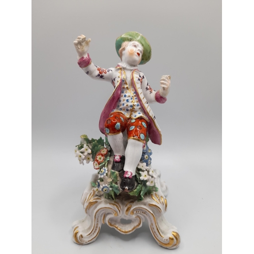 156 - A GROUP OF THIRTEEN LATE 18TH / EARLY 19TH CENTURY PORCELAIN FIGURES, including two figures with red... 