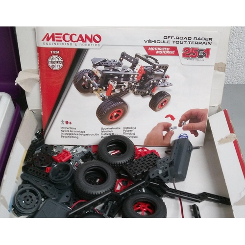 1234 - 3 Meccano Sets, Space Chaos, Engineering and Robotics and Motion Systems.