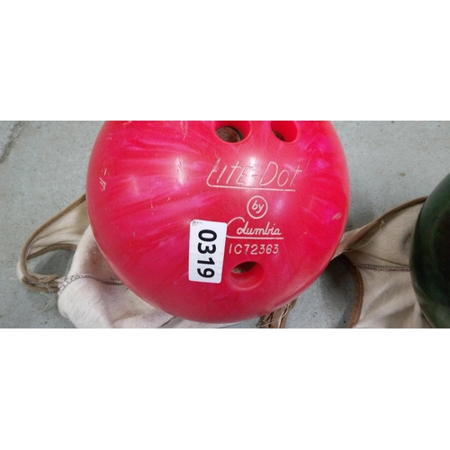 396 - 2 x Bowling Balls.