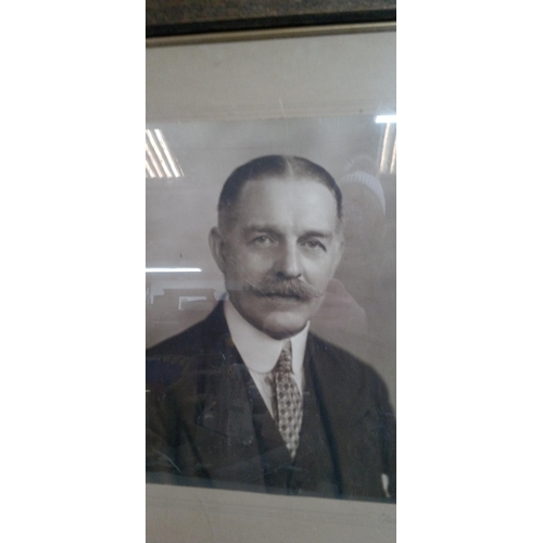 44 - A Framed Picture of Mr J Penn Howard, Chairman of Ealing Conservative Association.