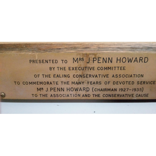 44 - A Framed Picture of Mr J Penn Howard, Chairman of Ealing Conservative Association.