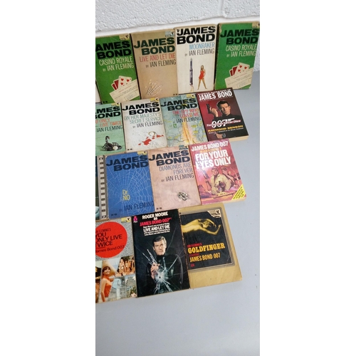 1194 - 22 James Bond Paper Back Books.