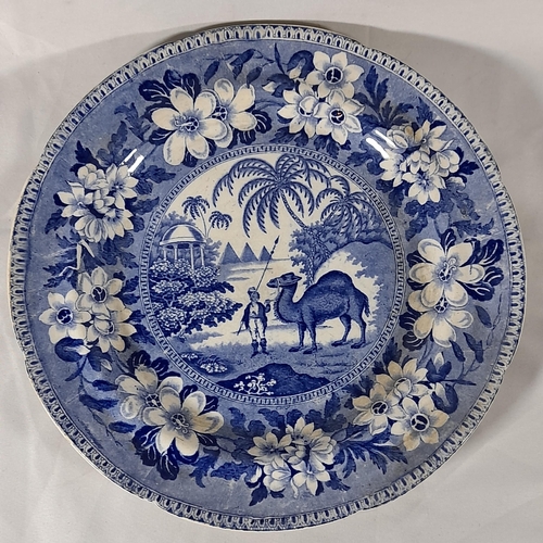 160 - A GROUP OF 19TH CENTURY BLUE AND WHITE CHINA WARES, the lot includes Victorian and Edwardian commemo... 