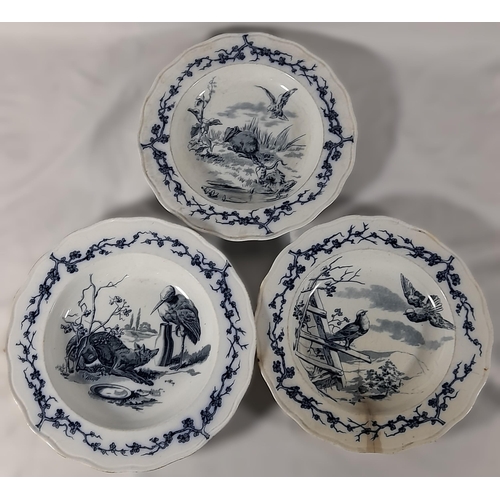 160 - A GROUP OF 19TH CENTURY BLUE AND WHITE CHINA WARES, the lot includes Victorian and Edwardian commemo... 