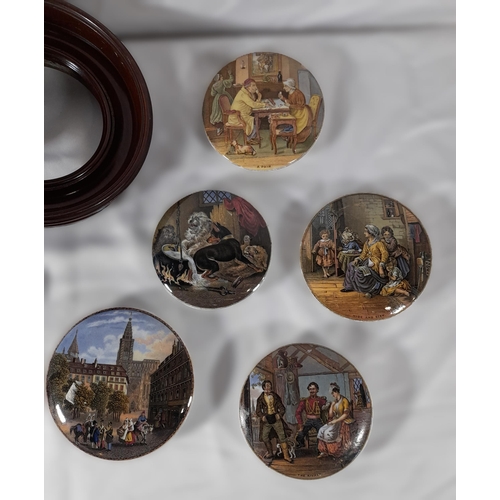 172 - A GROUP OF ELEVEN 19TH CENTURY PRATTWARE POT LIDS, various designs including 'The Rivals' and 'Hide ... 