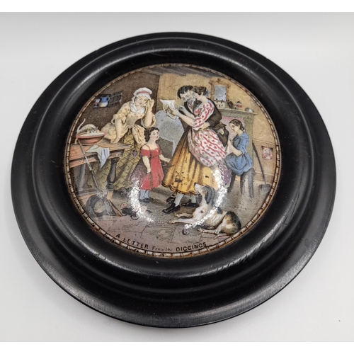 178 - A GROUP OF FOURTEEN 19TH CENTURY PRATTWARE POT LIDS, including 'The Enthusiast' and 'A Letter from D... 