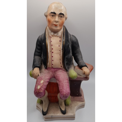 182 - A GROUP OF MID 19TH CENTURY STAFFORDSHIRE WARES, the lot includes a figure of Wellington, a large fi... 