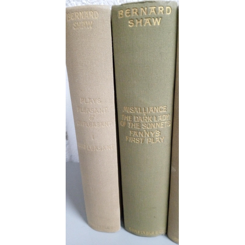 1192 - 9 Bernard Shaw Books by Constable and Co Including Back to Methuselah, Translations and Tom Foderges... 