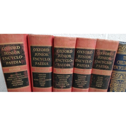 1193 - 10 Volumes of the Childrens Encyclopedia Edited by Arthur Mee and 5 Oxford Junior Encyclopedias.