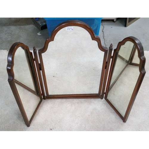 655 - An Antique Dressing Table Triple Mirror.