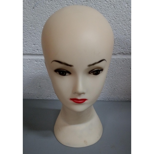 662 - A Female Mannequin Head Bust 35cm H.