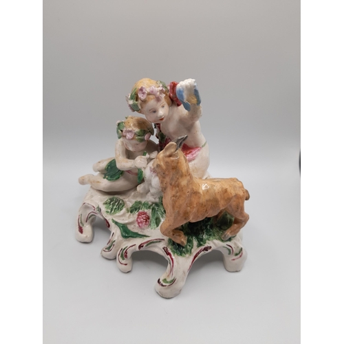 186 - A MIXED GROUP OF MAINLY 19TH CENTURY FIGURINES, the lot includes an 18th Century Meissen figure of p... 