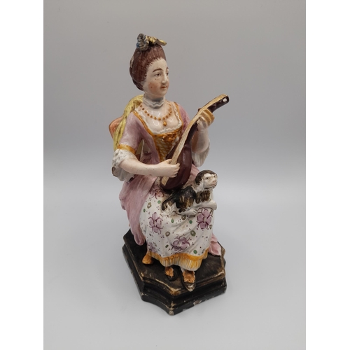 186 - A MIXED GROUP OF MAINLY 19TH CENTURY FIGURINES, the lot includes an 18th Century Meissen figure of p... 