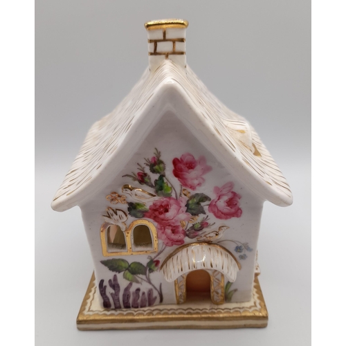 206 - A GROUP OF ELEVEN 19TH CENTURY PASTEL BURNERS, modelled as cottages and houses, various sizes
14.5 c... 