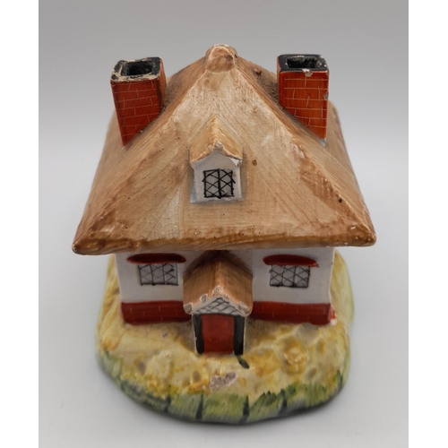 206 - A GROUP OF ELEVEN 19TH CENTURY PASTEL BURNERS, modelled as cottages and houses, various sizes
14.5 c... 