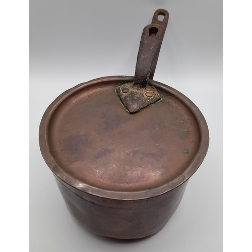 200 - A GROUP OF 19TH CENTURY MIXED BRASS AND COPPER WARES, the lot consisting of kettles, hot water jugs,... 